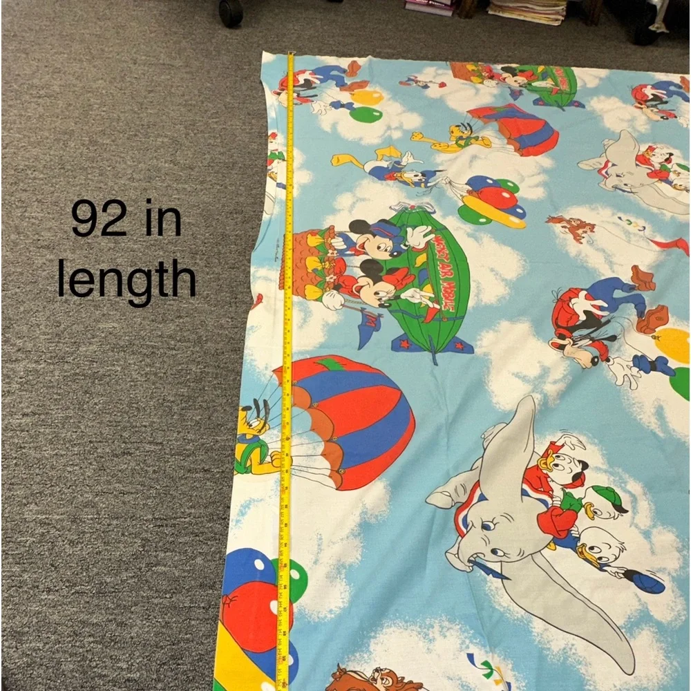 Vintage Walt Disney TWIN‎ Sheet Mickey Mouse Pacific Bedding Dumbo Donald
